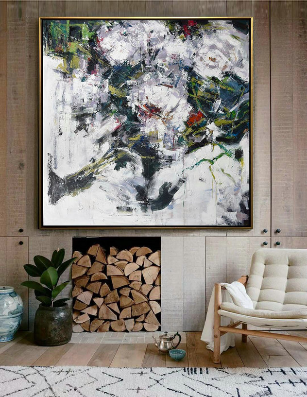Abstract Painting Extra Large Canvas Art,Horizontal Abstract Landscape Oil Painting On Canvas,Extra Large Canvas Painting