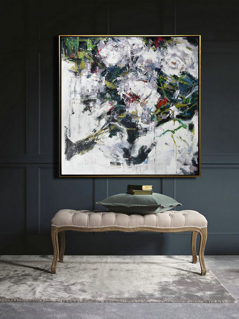 Abstract Painting Extra Large Canvas Art,Horizontal Abstract Landscape Oil Painting On Canvas,Extra Large Canvas Painting