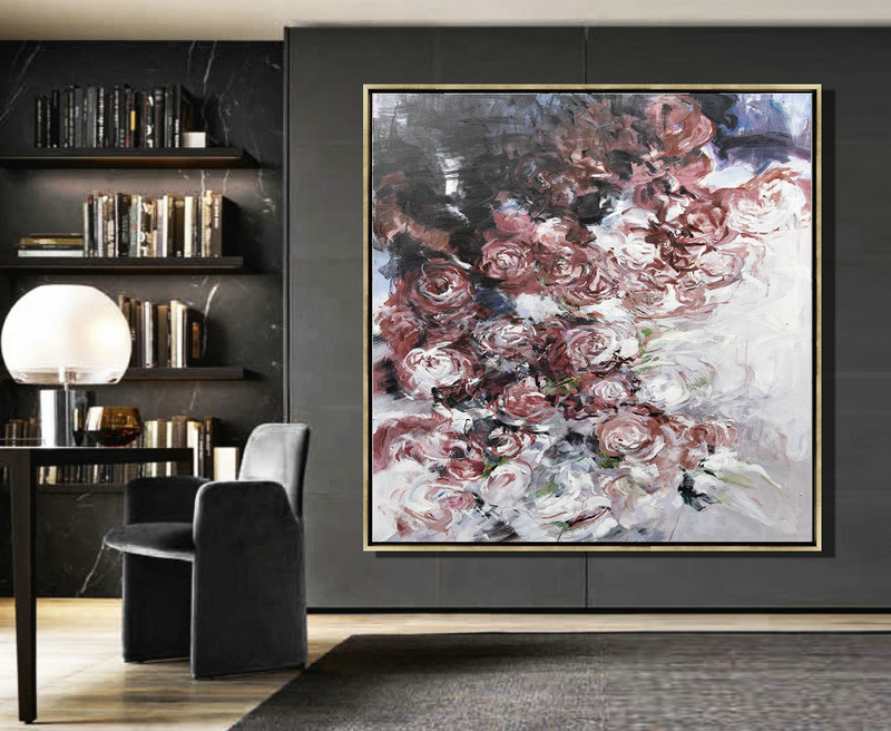 Handmade Large Contemporary Art,Horizontal Abstract Landscape Oil Painting On Canvas,Abstract Painting On Canvas