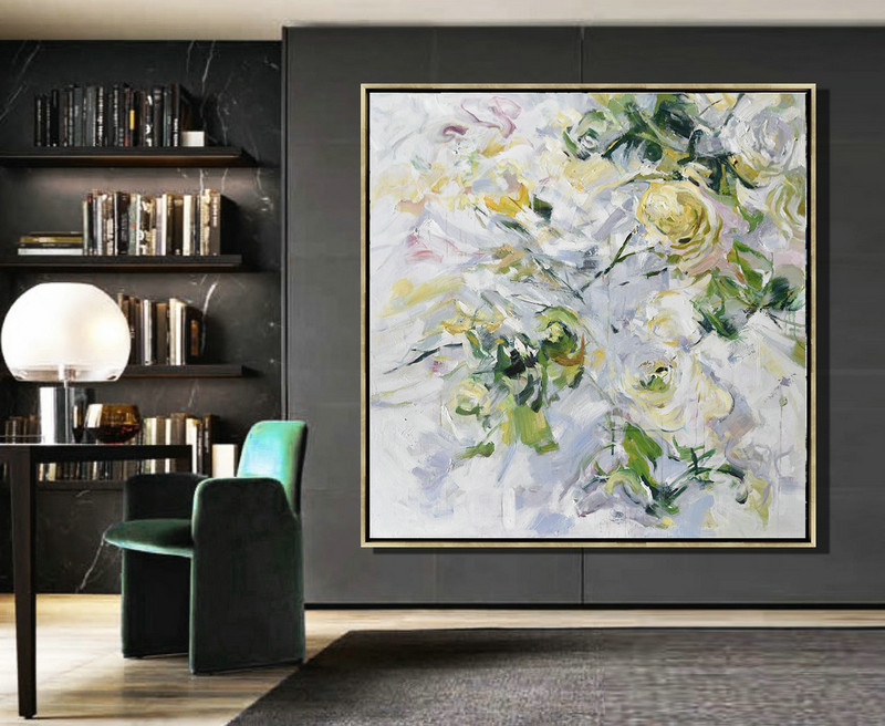 Hand Painted Extra Large Abstract Painting,Horizontal Abstract Landscape Oil Painting On Canvas,Giant Canvas Wall Art