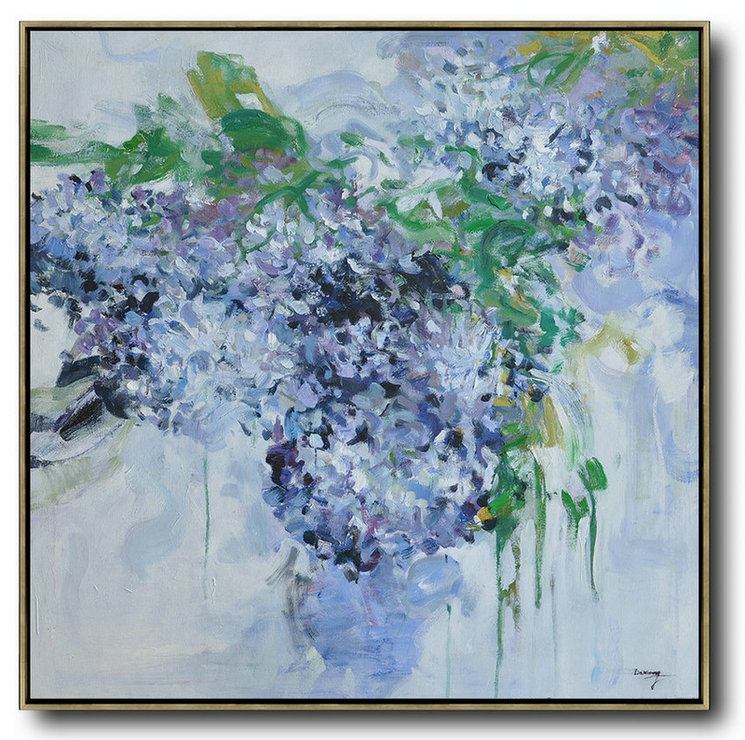 Large Abstract Art,Horizontal Abstract Landscape Oil Painting On Canvas,Contemporary Wall Art