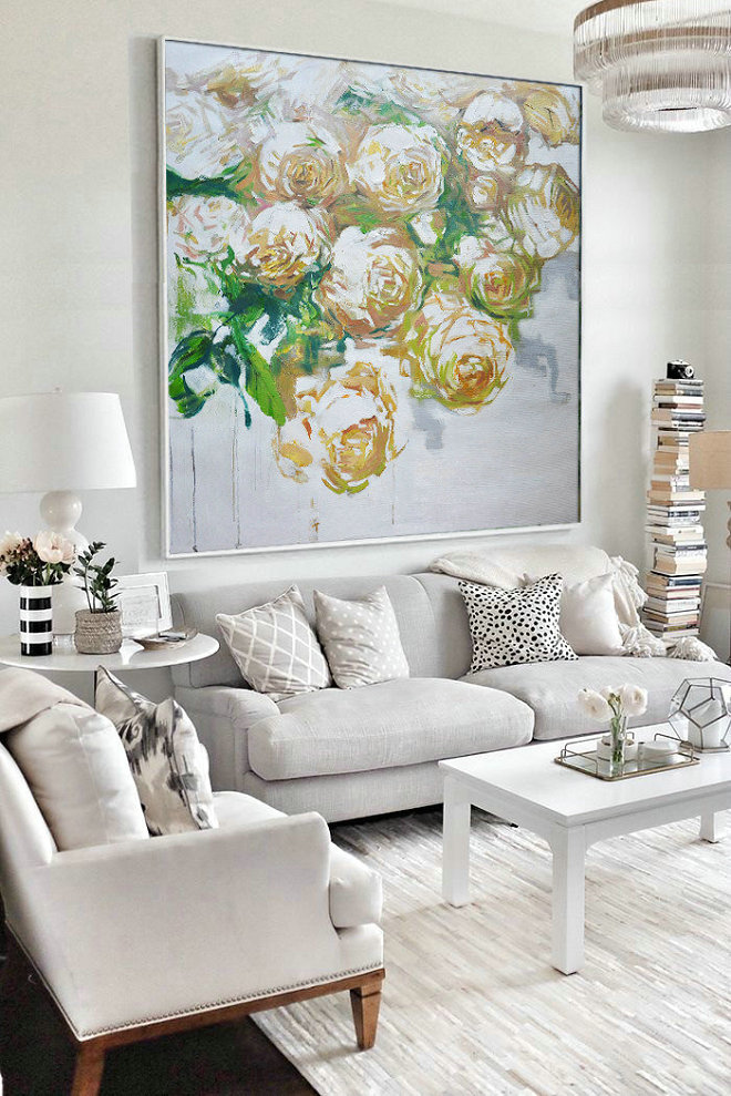 Large Abstract Painting,Abstract Landscape Oil Painting,Oversized Custom Canvas Art