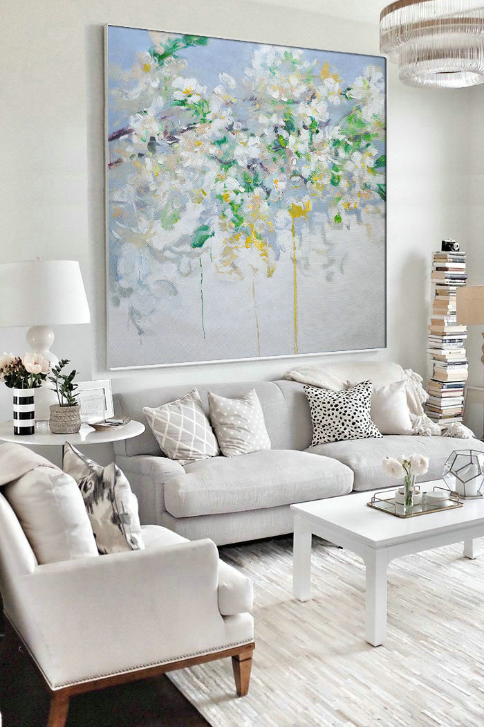 Extra Large Textured Painting On Canvas,Large Abstract Landscape Oil Painting On Canvas,Acrylic Painting Large Wall Art