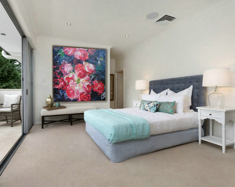 Handmade Extra Large Contemporary Painting,Horizontal Abstract Landscape Oil Painting On Canvas,Huge Abstract Canvas Art