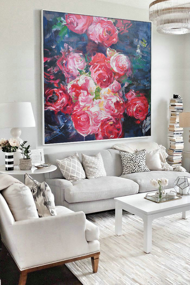 Handmade Extra Large Contemporary Painting,Horizontal Abstract Landscape Oil Painting On Canvas,Huge Abstract Canvas Art