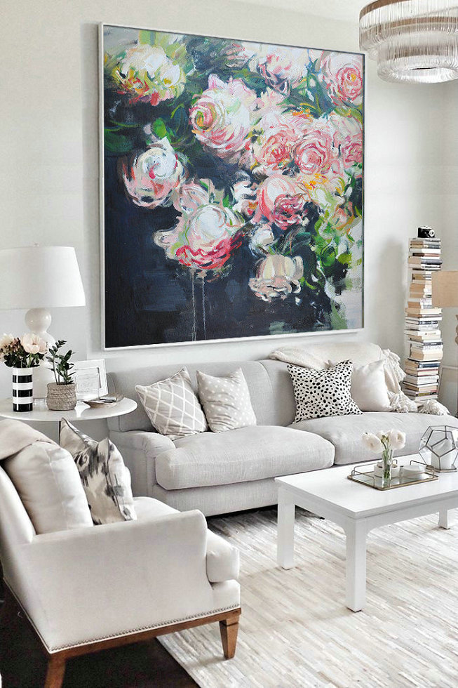 Extra Large Acrylic Painting On Canvas,Abstract Landscape Oil Painting,Original Art Acrylic Painting