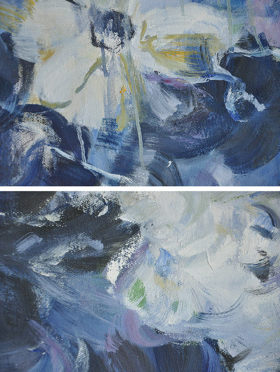Extra Large 72" Acrylic Painting,Panoramic Abstract Landscape Painting,Extra Large Wall Art