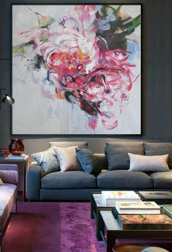 Original Artwork Extra Large Abstract Painting,Horizontal Abstract Landscape Oil Painting On Canvas,Large Canvas Art,Modern Art Abstract Painting