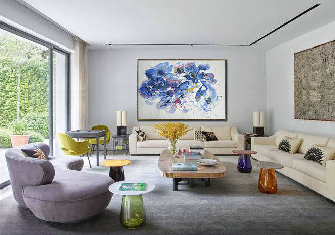 Extra Large Acrylic Painting On Canvas,Horizontal Abstract Landscape Oil Painting On Canvas,Modern Paintings
