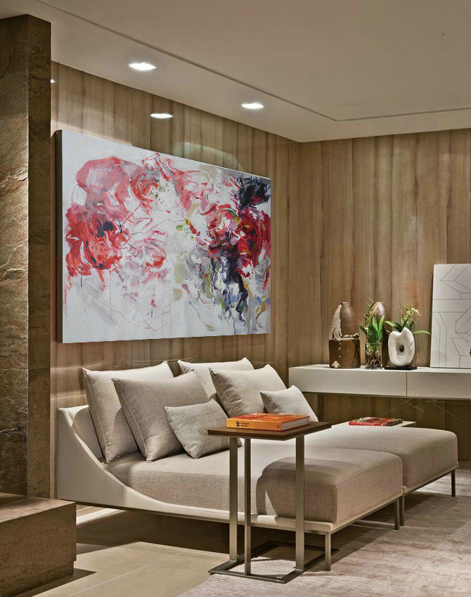 Huge Abstract Painting On Canvas,Abstract Landscape Oil Painting,Artwork For Sale
