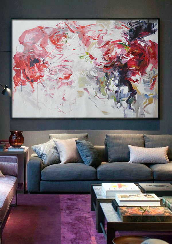 Huge Abstract Painting On Canvas,Abstract Landscape Oil Painting,Artwork For Sale