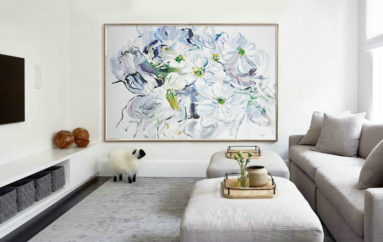 Handmade Large Contemporary Art,Abstract Landscape Painting,Oversized Canvas Art