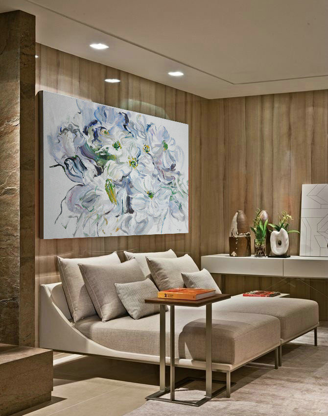 Handmade Large Contemporary Art,Abstract Landscape Painting,Oversized Canvas Art