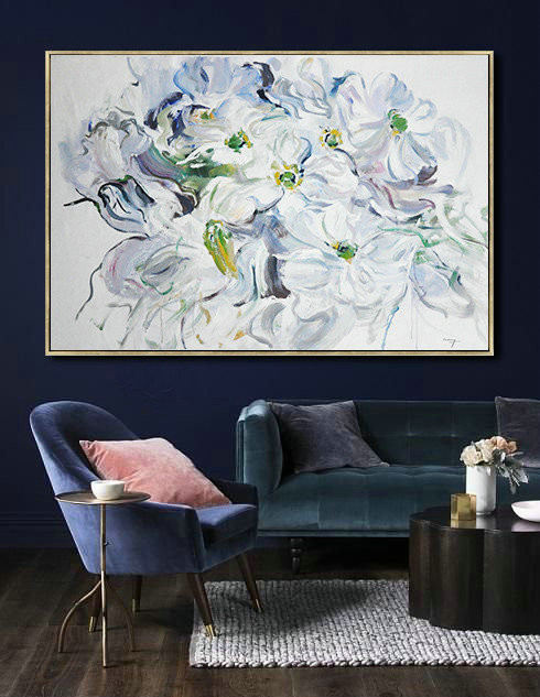 Handmade Large Contemporary Art,Abstract Landscape Painting,Oversized Canvas Art
