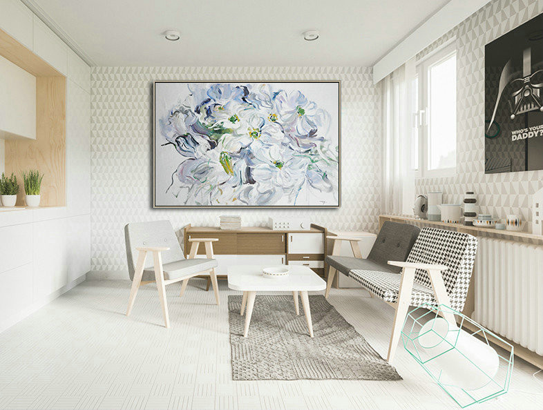 Handmade Large Contemporary Art,Abstract Landscape Painting,Oversized Canvas Art