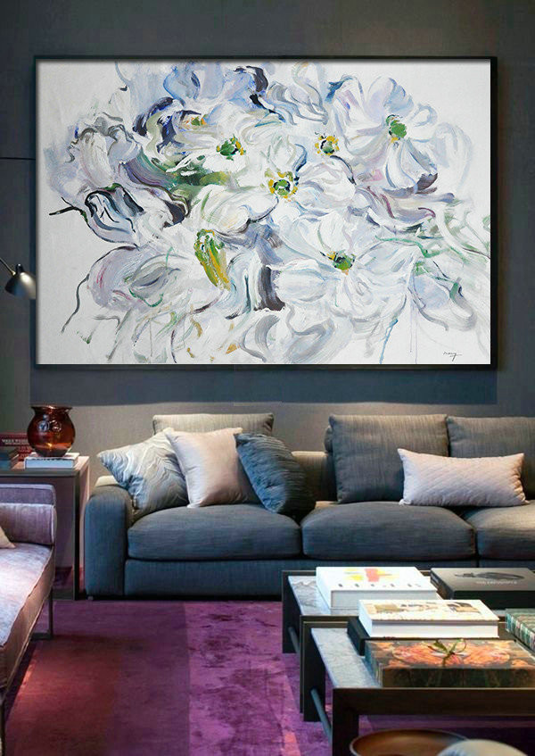 Handmade Large Contemporary Art,Abstract Landscape Painting,Oversized Canvas Art