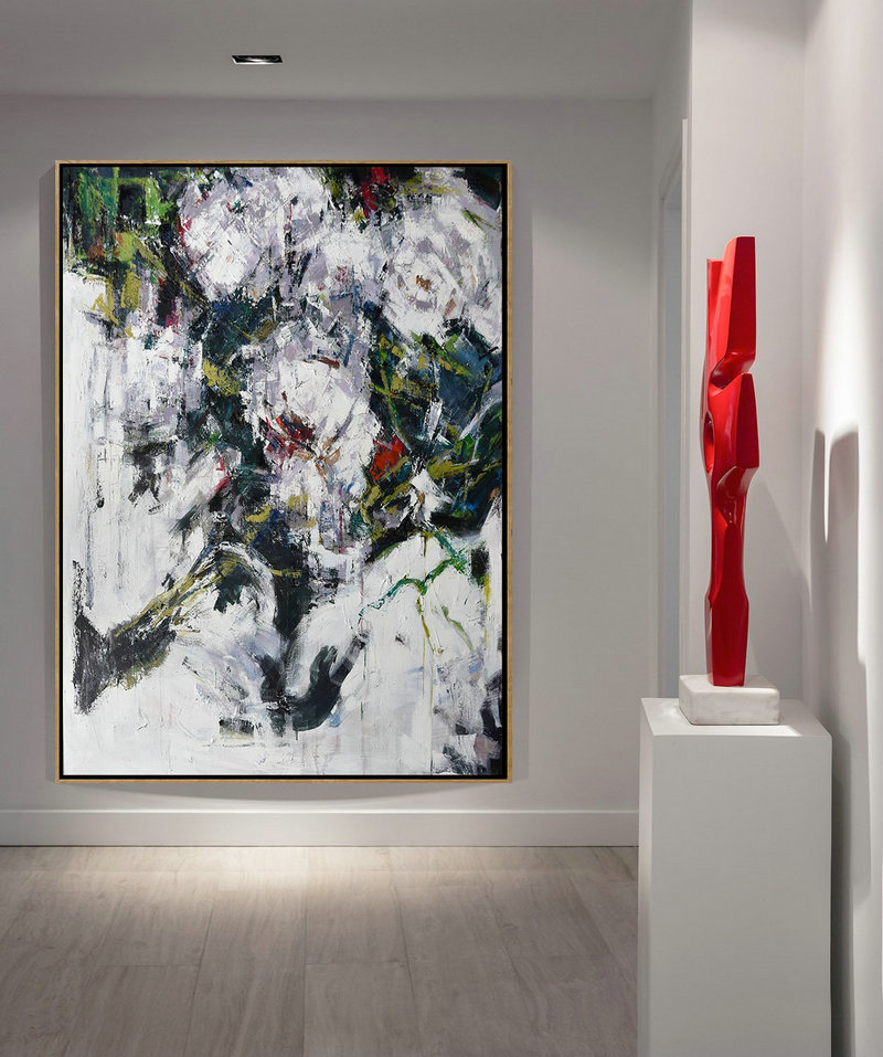 Extra Large 72" Acrylic Painting,Abstract Landscape Painting,Hand Painted Acrylic Painting