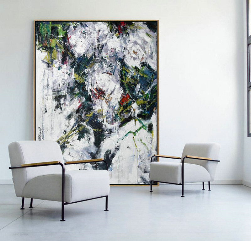 Extra Large 72" Acrylic Painting,Abstract Landscape Painting,Hand Painted Acrylic Painting