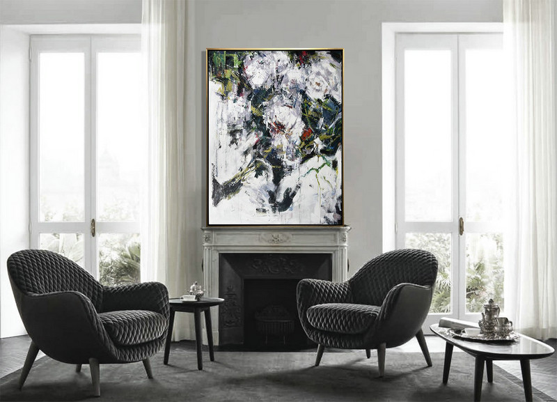 Extra Large 72" Acrylic Painting,Abstract Landscape Painting,Hand Painted Acrylic Painting